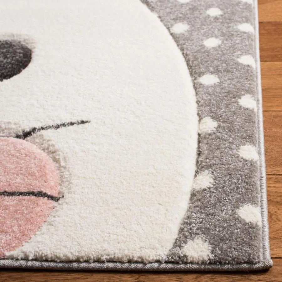 Safavieh Carousel Kids Peek a boo 5 x 5 Pink/Gray Square Indoor Kids Area Rug, photo 2 of 6