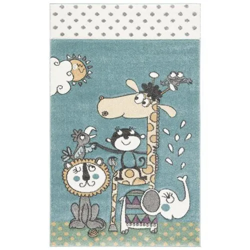 Safavieh Carousel Kids Giraffe 3 x 5 Ivory/Blue Indoor Kids Throw Rug, photo 6 of 6