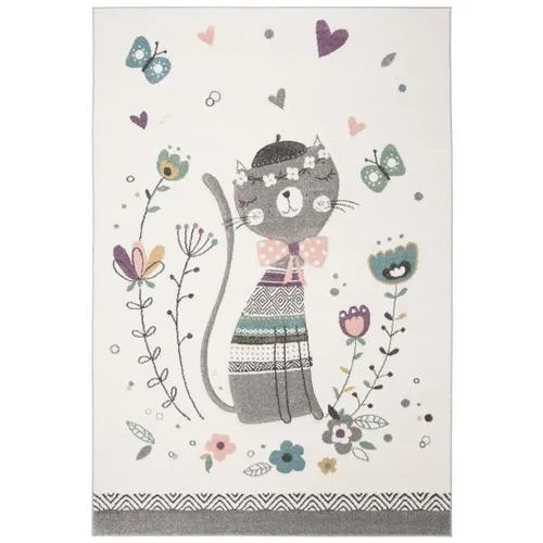Safavieh Carousel Kids Kitty 4 x 6 Ivory/Pink Indoor Kids Area Rug, photo 6 of 6