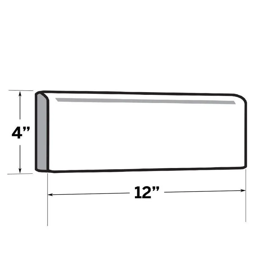 Crossville Playground 34-Pack Chocolate/Gloss Ceramic Bullnose Trim Tile (4-in x 12-in), photo 9 of 11