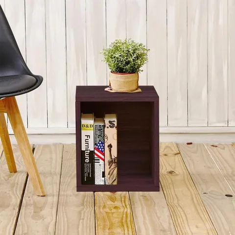 1 Compartment Espresso Stackable Recycled Paperboard Cube