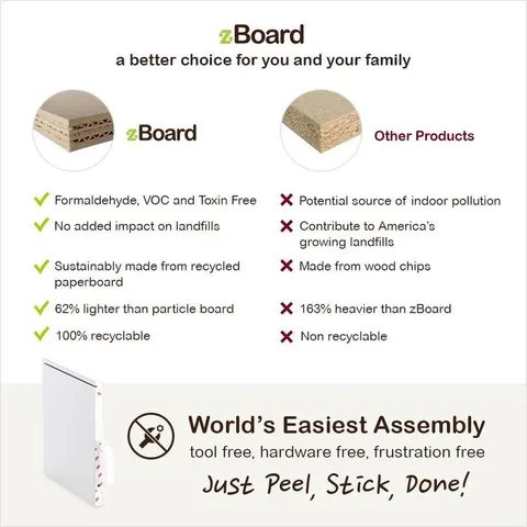 6 Compartment Black Stackable Recycled Paperboard Cube