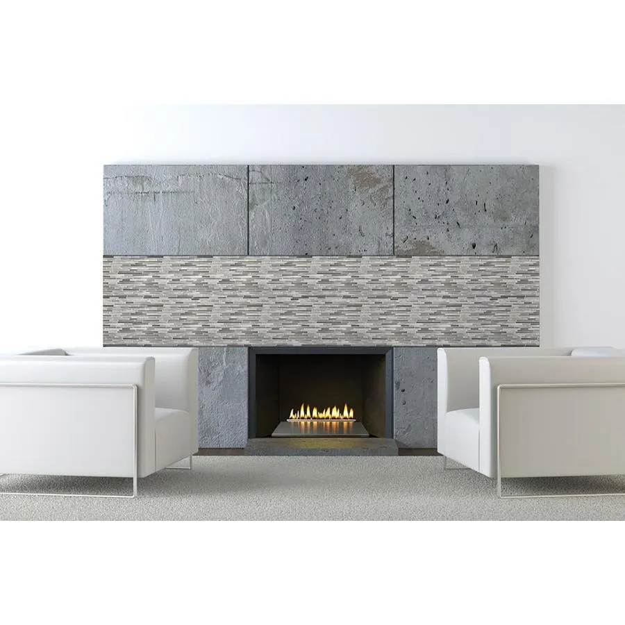 Abolos City Lights 11-Pack New York Gray/Brushed 12-in x 12-in Brushed Metal Mosaic Wall Tile, photo 2 of 4
