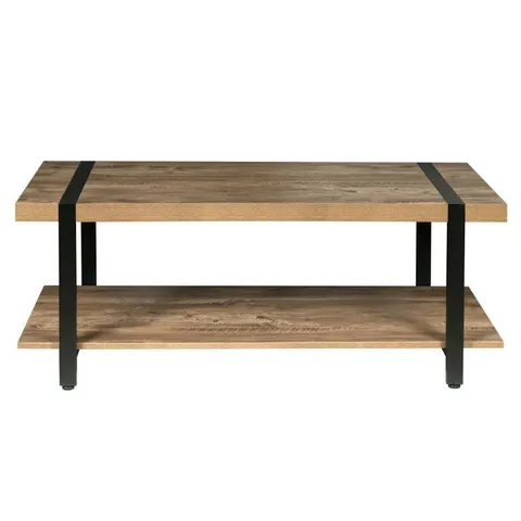Bourbon Foundry Metal Wood Veneer Coffee Table