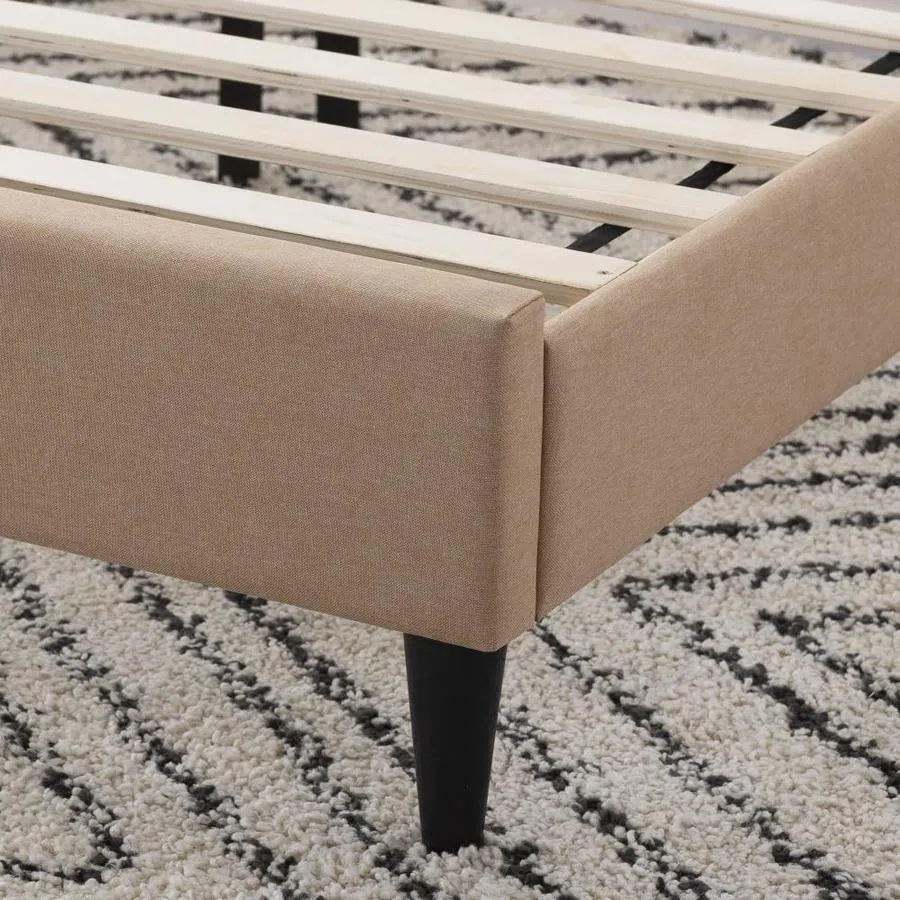 Brookside Cara Square Tufted Charcoal Queen Upholstered Bed, photo 11 of 11