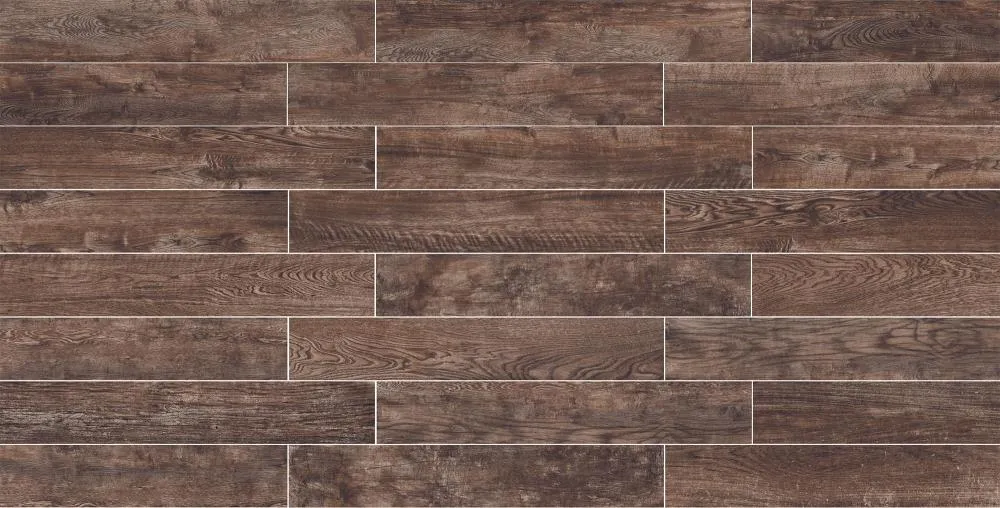Style Selections Natural Timber Chestnut 8-in x 48-in Porcelain Wood Look Tile (Common: 8-in x 48-in; Actual: 47.4-in x 7.72-in), photo 5 of 8