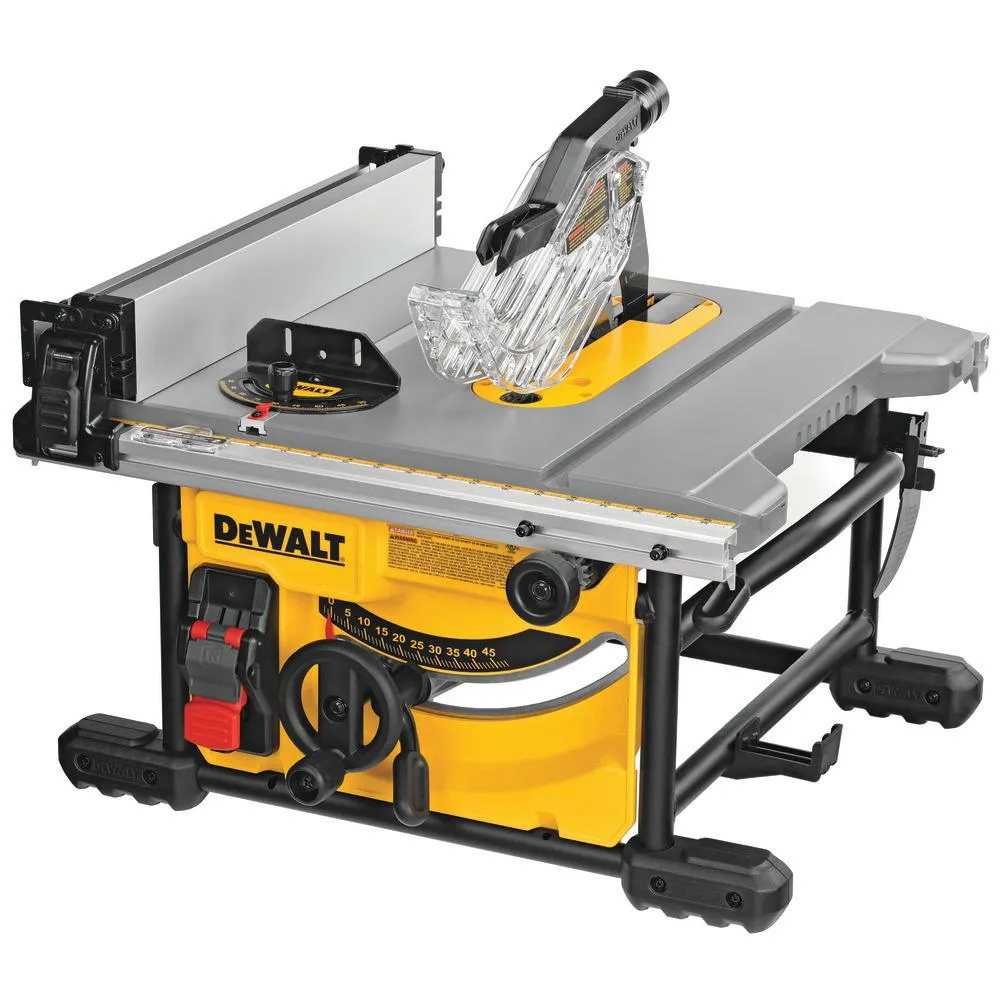 DEWALT 15 Amp Corded 8-1/4 in. Compact Jobsite Tablesaw with Bonus Heavy-Duty Rolling Table Saw Stand, photo 4 of 12