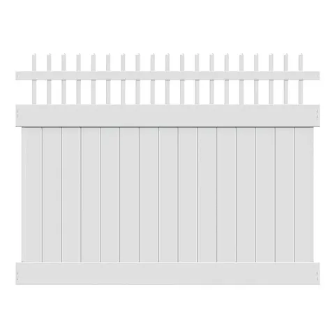 Wakefield White Vinyl Fence Panel