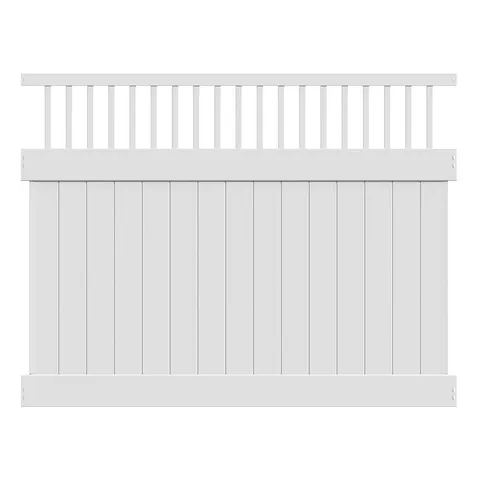 Portsmouth 8-ft White Vinyl Fence Panel