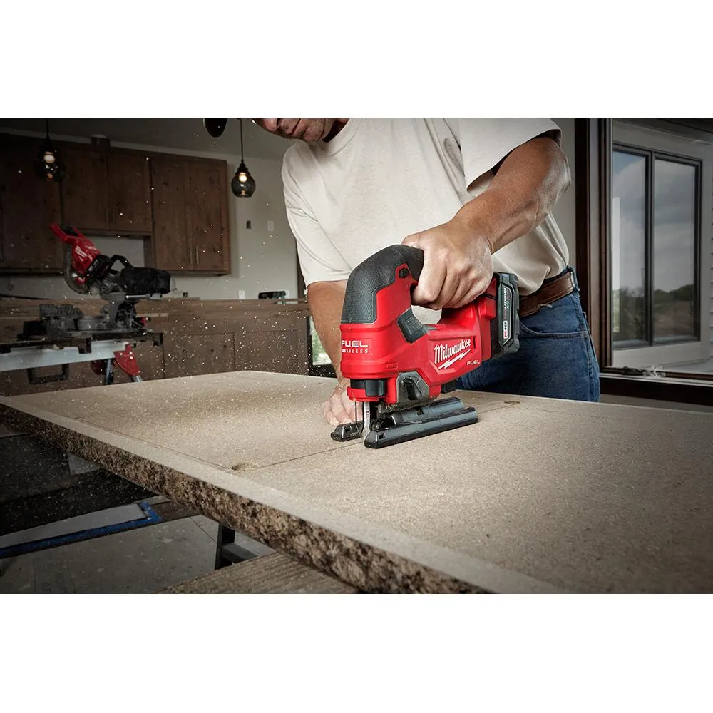 M18 FUEL 18-Volt Lithium-Ion Brushless Cordless Jig Saw (2-Tool) with (2) 6.0Ah Batteries, photo 9 of 13
