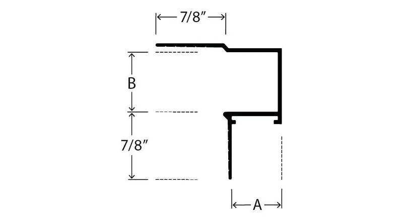 Flannery Inc Flannery Aluminum Drywall Ceiling Trim DWRCT 625-75, Clear Anodized 6063-T5, in a room, photo 2 of 3