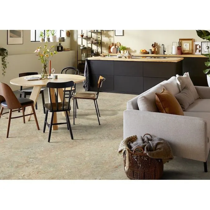 Marmoleum Forbo Flooring Systems Marmoleum Cinch Loc Seal Agate 10-mm T x 12-in W x 12-in L Waterproof Tile Look Laminate Flooring (6.78-sq ft / Carton), photo 2 of 6
