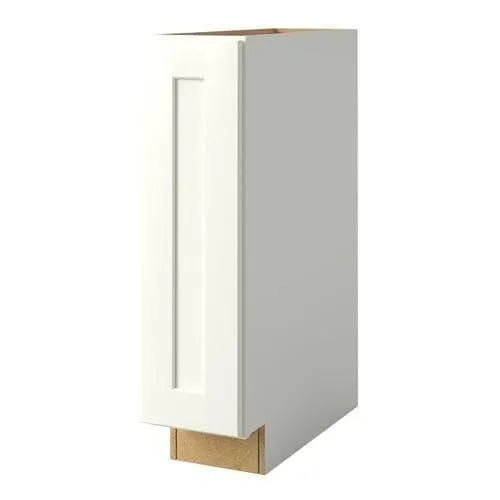 allen + roth Aveley 9-in W x 34.5-in H x 24-in D Linen Maple Door Base Semi-Custom Cabinet, photo 3 of 4
