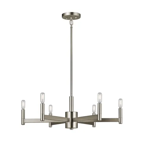 Erzo 6-Light Satin Nickel Chandelier