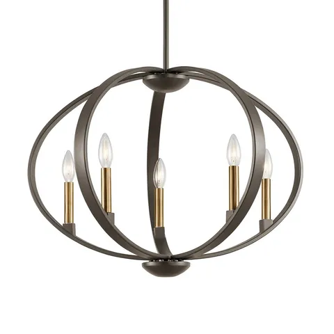 Elata 5-Light Bronze Chandelier
