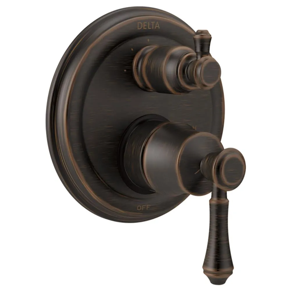 DELTA Linden Venetian Bronze Shower Bar System with 3-Way Diverter, 4.94-in Showerhead (Pressure-Balanced Valve Included), photo 3 of 8
