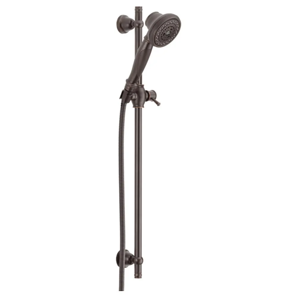 DELTA Linden Venetian Bronze Shower Bar System with 3-Way Diverter, 4.94-in Showerhead (Pressure-Balanced Valve Included), photo 4 of 8