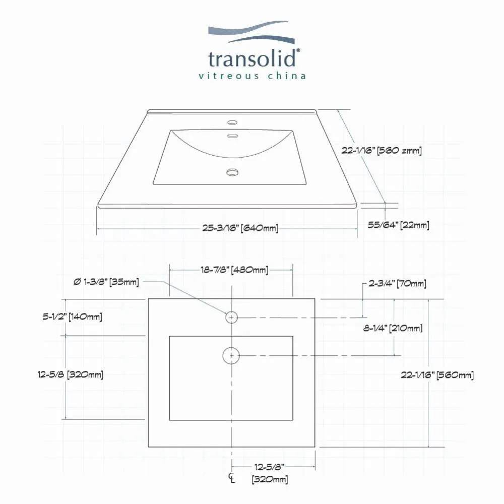 Transolid Juliette 25-in White Vitreous China Single-Hole Bathroom Vanity Top with Integral Sink, photo 17 of 20