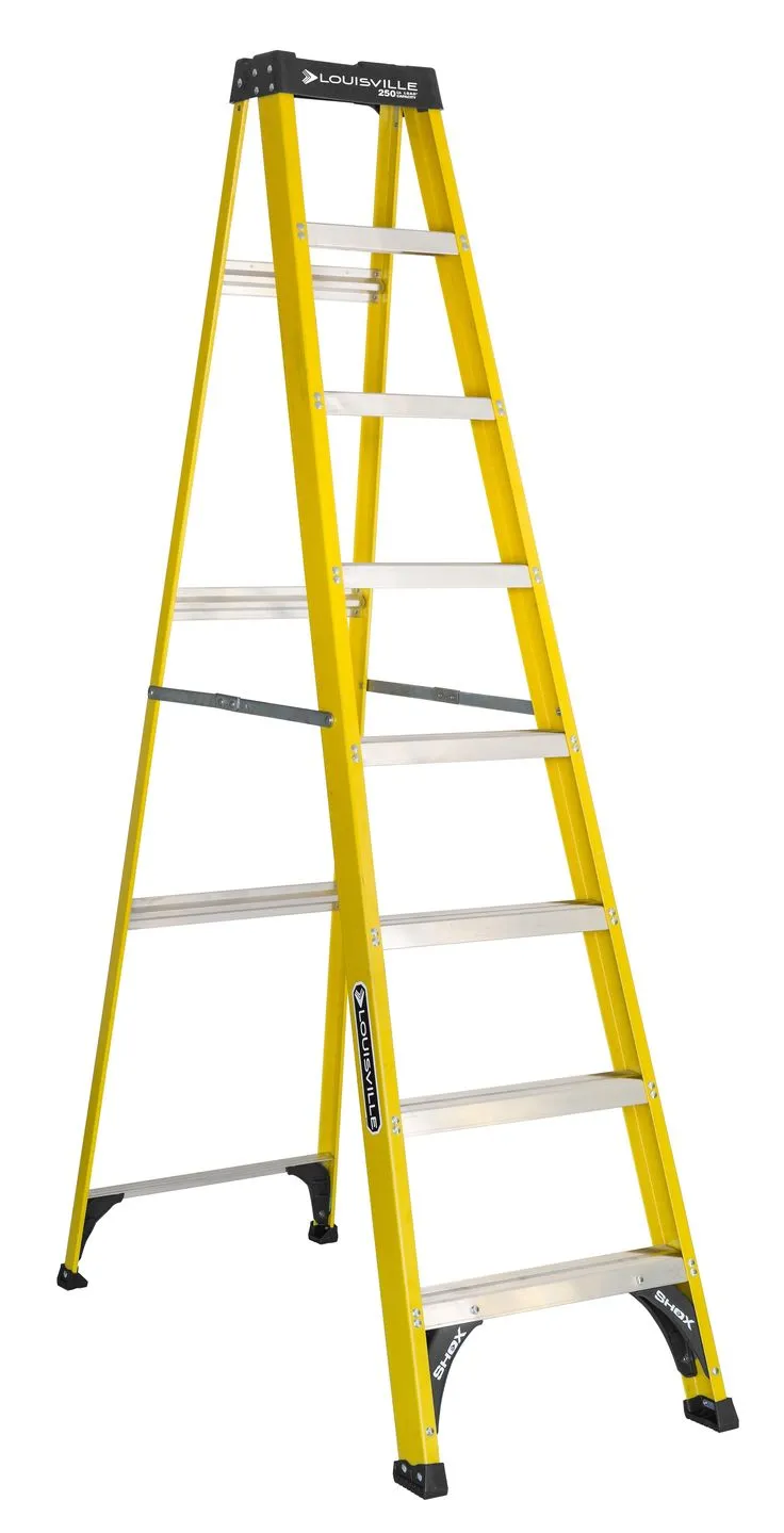 Louisville Ladder 8' Fiberglass Step Ladder, 12' Reach, 250 lbs Load Capacity, W-3118-08, photo 6 of 9