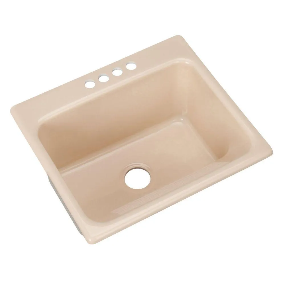 Kensington Drop-In Acrylic 25 in. 4-Hole Single Bowl Utility Sink in White, photo 8 of 17