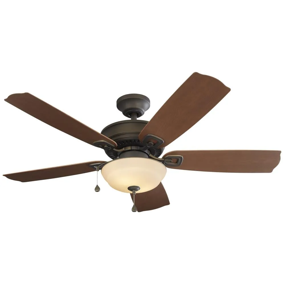 Harbor Breeze Echolake 52-in Oil-Rubbed Bronze LED Indoor/Outdoor Ceiling Fan with Light Kit (5-Blade), photo 2 of 9