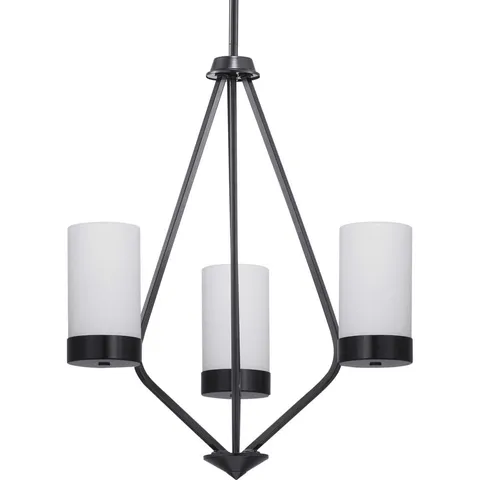 Elevate 3-Light Matte Black Chandelier