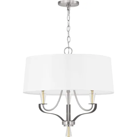 Nealy 3-Light Brushed Nickel Chandelier
