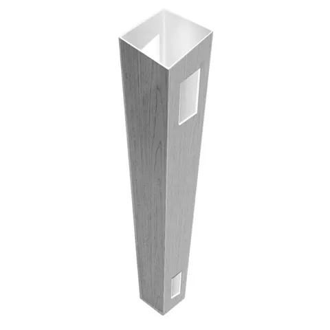 Gray Vinyl Line Fence Post 8.5-ft