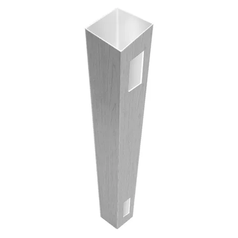 8.5-ft Woodgrain Gray Vinyl Fence Post