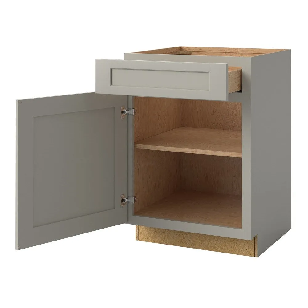 allen + roth Stonewall 21-in W x 34.5-in H x 24-in D Stone 1-Drawer Base Fully Assembled Cabinet (Flat Panel Shaker Style), photo 4 of 18