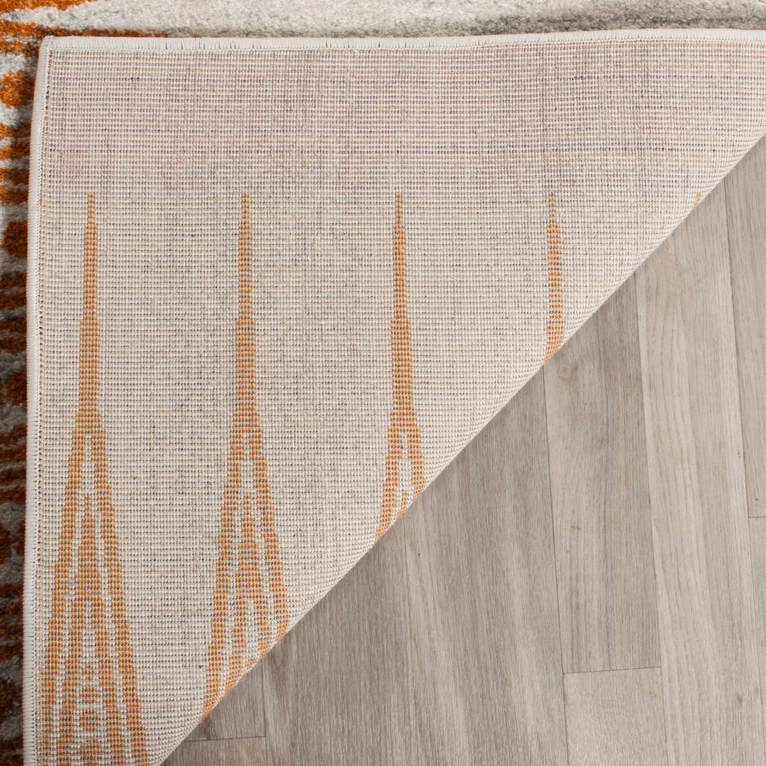 Safavieh Evoke Layla 2-ft 2-in x 11-ft Ivory/Orange Indoor Abstract Bohemian/Eclectic Runner Rug, photo 4 of 7