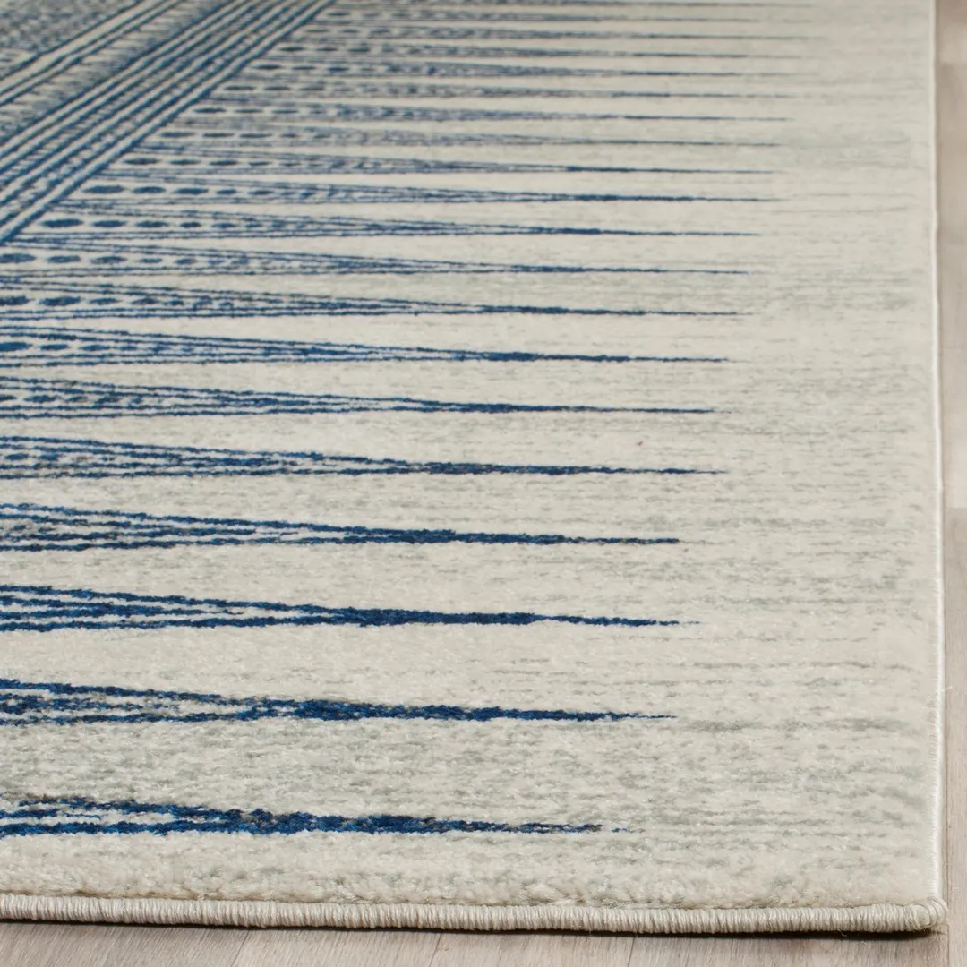 Safavieh Evoke Layla 2 x 7 Ivory/Blue Indoor Abstract Bohemian/Eclectic Runner, photo 3 of 6