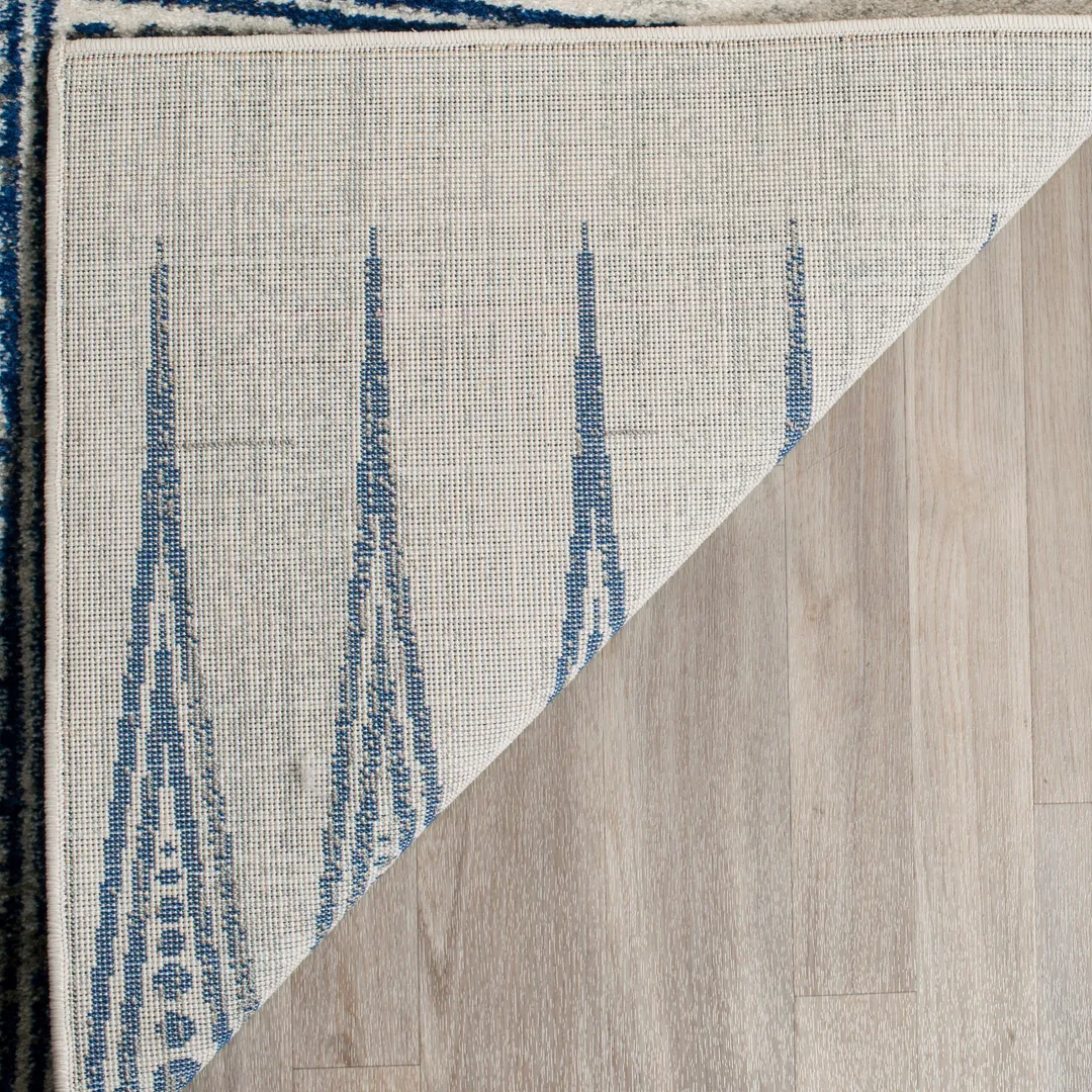 Safavieh Evoke Layla 2 x 7 Ivory/Blue Indoor Abstract Bohemian/Eclectic Runner, photo 4 of 6