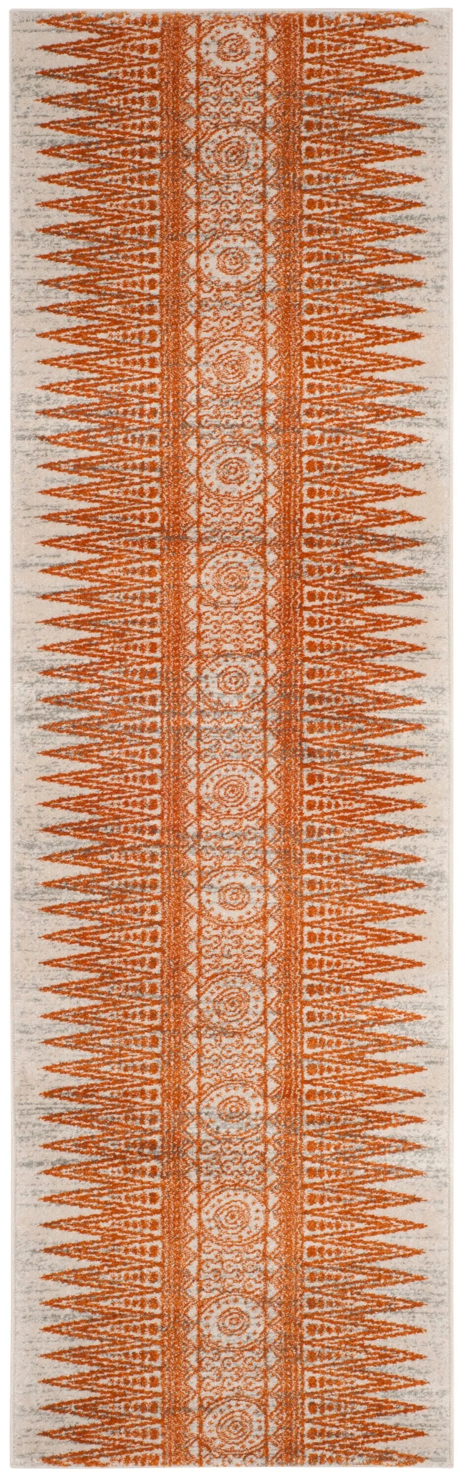 Safavieh Evoke Layla 2-ft 2-in x 11-ft Ivory/Orange Indoor Abstract Bohemian/Eclectic Runner Rug, photo 2 of 7