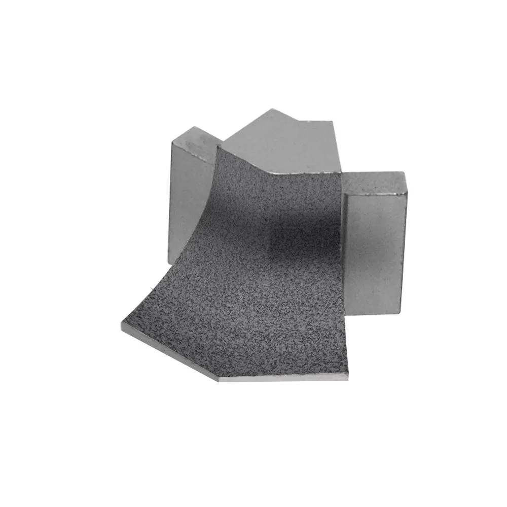Schluter Systems Dilex-AHKA 0.563-in W x 1-in L Stone Grey Textured Aluminum Outside Corner Tile Edge Trim, photo 2 of 2