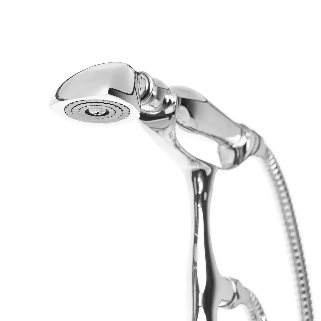 AKDY 40-in Chrome 3-Handle Freestanding Bathtub Faucet with Hand Shower, photo 5 of 8