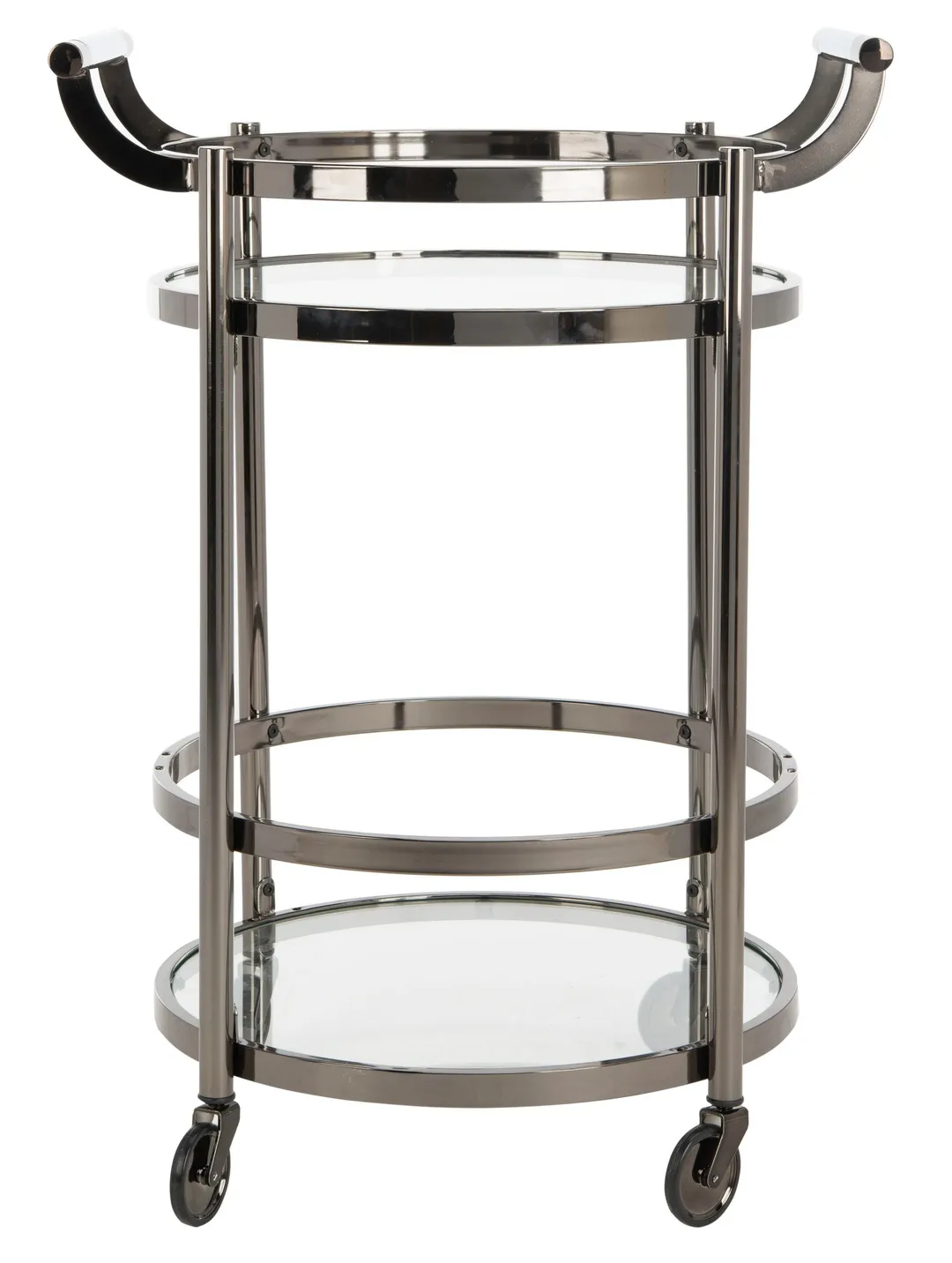 Safavieh Gray Metal Base with Glass Top Kitchen Cart (23.8-in x 19.9-in x 34-in), photo 3 of 7