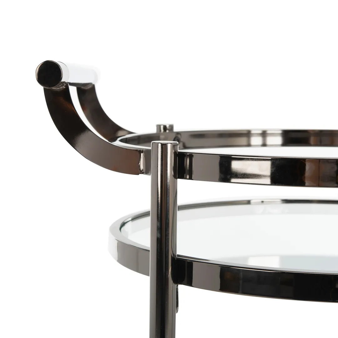 Safavieh Gray Metal Base with Glass Top Kitchen Cart (23.8-in x 19.9-in x 34-in), photo 5 of 7