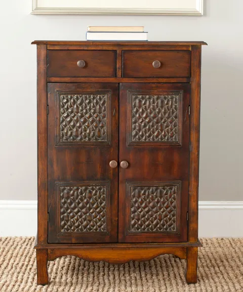 Herbert Dark Brown Birch 2-Drawer Accent Chest