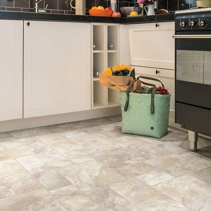 TrafficMASTER Modular Natural Slate Vinyl Sheet, Sold by 12 ft. Wide x Custom Length, photo 9 of 11