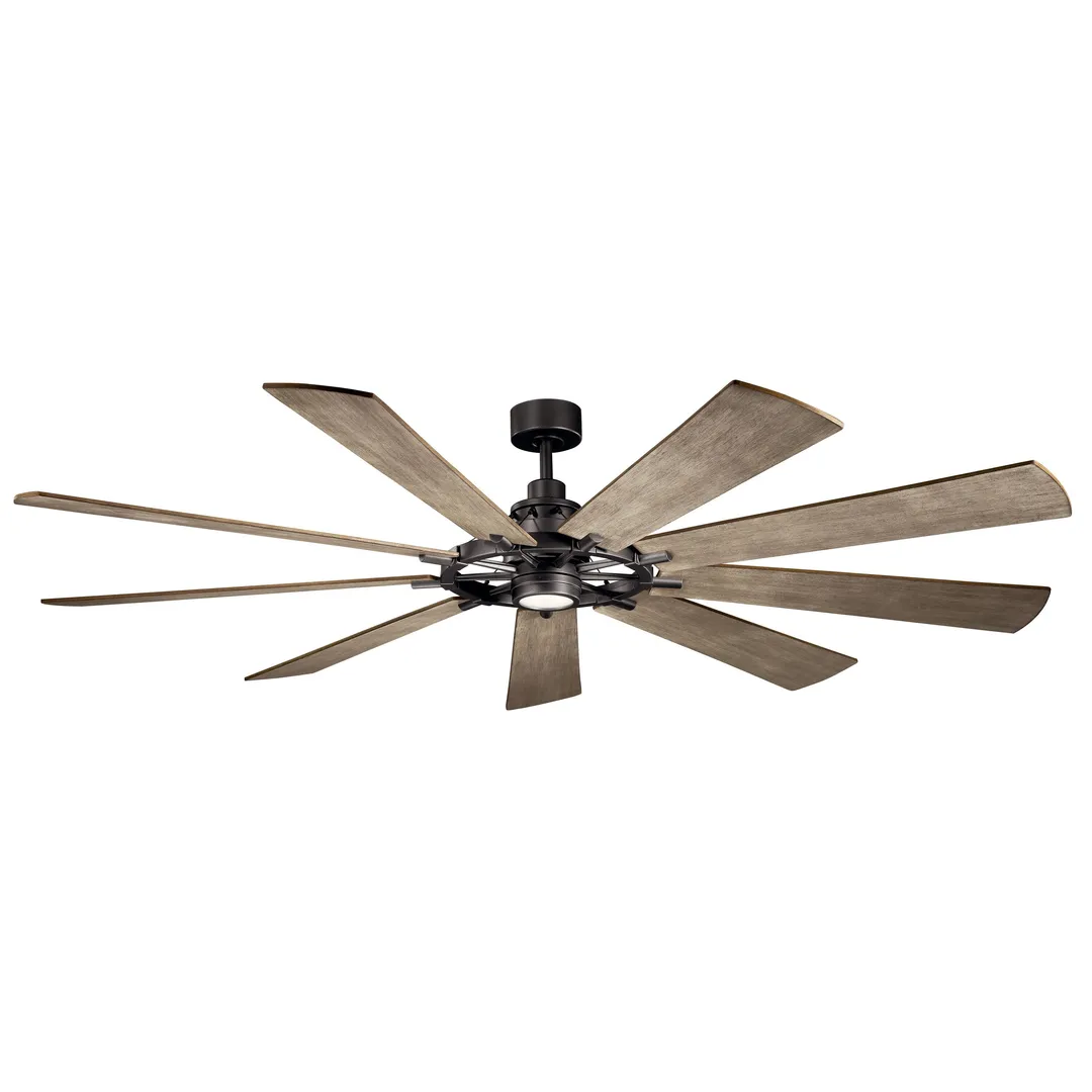 Kichler Gentry XL 85-in Anvil Iron LED Indoor/Outdoor Ceiling Fan with Light Kit (9-Blade), photo 6 of 11