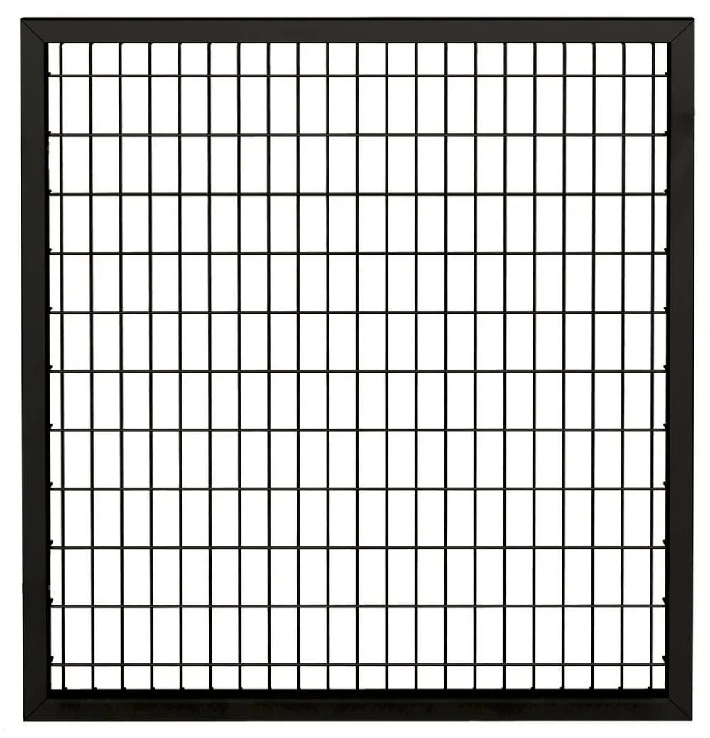 IronCraft Euro 4 ft. H x 4 ft. W Black Powder-Coated Steel Fence Gate, photo 3 of 4