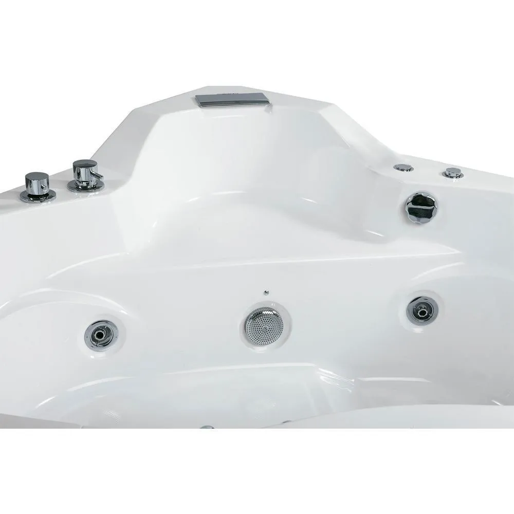 5 ft. Right Drain Corner Alcove Whirlpool Bathtub in White, photo 6 of 9