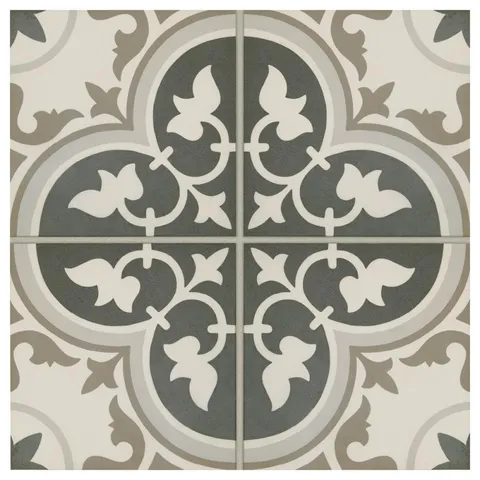 ForeverStyle Floret Matte Porcelain Encaustic Floor and Wall Tile