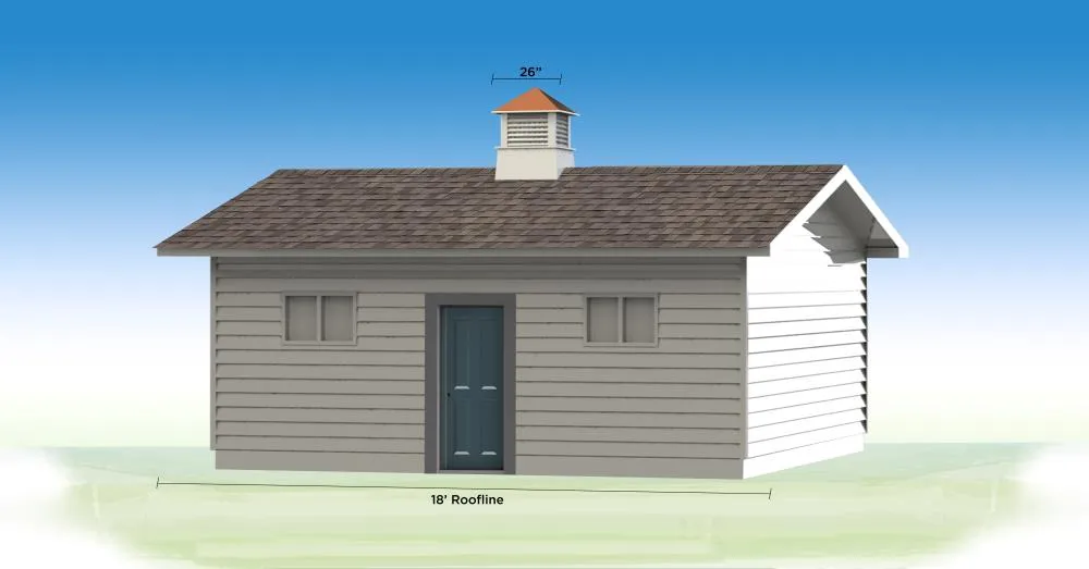 Good Directions Newtown 26-in x 32-in White Vinyl Cupola with Wood Roof, photo 5 of 5