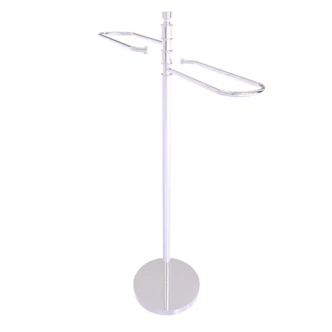 Polished Chrome Freestanding Towel Rack, 35-in Height, 21.5-in Length