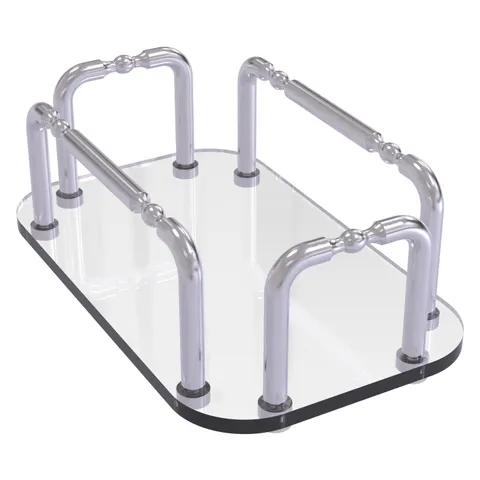 Satin Chrome Freestanding Towel Rack