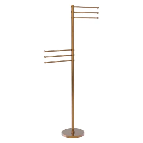 Brushed Bronze Freestanding Towel Rack