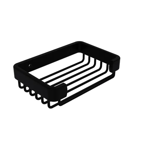 Rectangular Soap Basket in Matte Black