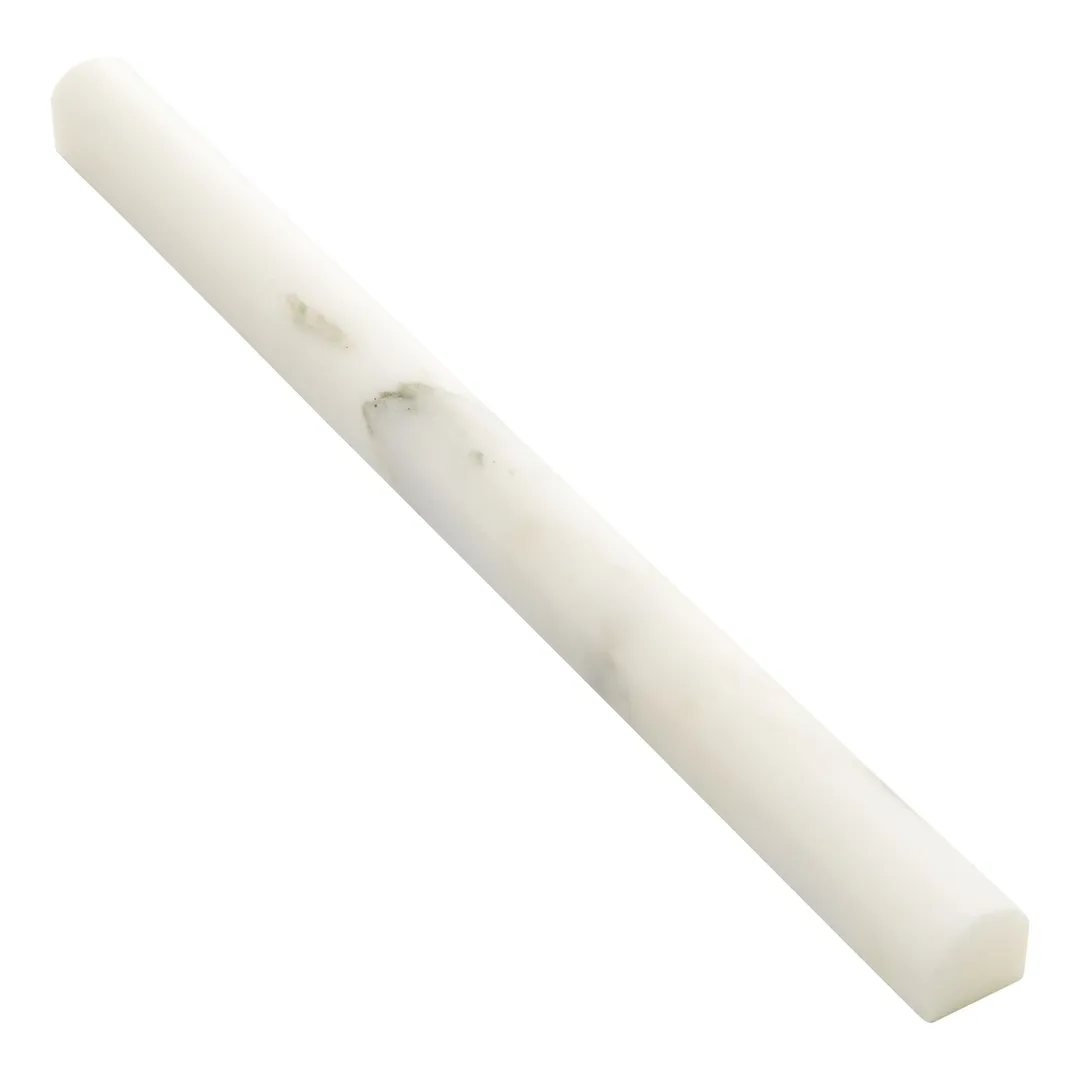 American Olean Genuine Stone Calacatta Gold Honed Marble Pencil Liner Tile, 1/2-in x 12-in, photo 5 of 11
